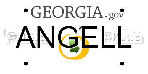 ANGELL Georgia License Plate