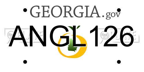 ANGL126 Georgia License Plate