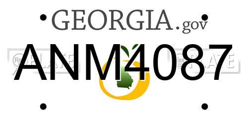 ANM4087 Georgia License Plate