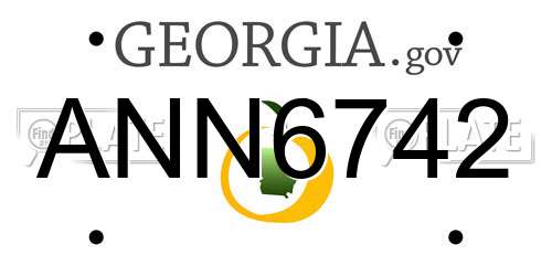 ANN6742 Georgia License Plate