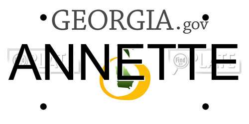 ANNETTE Georgia License Plate