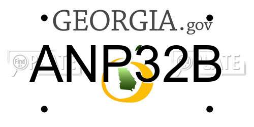 ANP32B Georgia License Plate