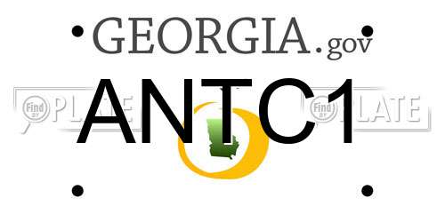 ANTC1 Georgia License Plate
