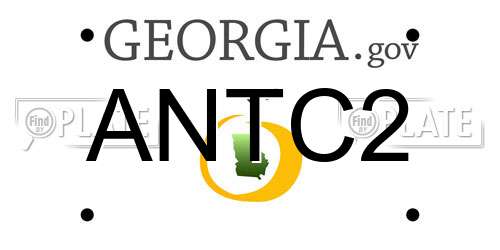 ANTC2 Georgia License Plate
