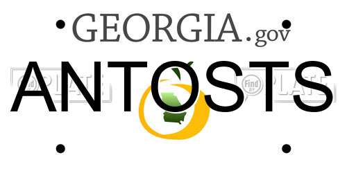 ANTOSTS Georgia License Plate