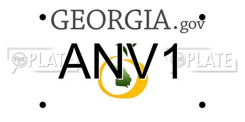 ANV1 Georgia License Plate