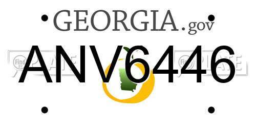 ANV6446 Georgia License Plate