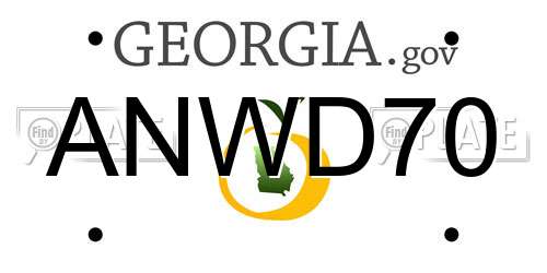 ANWD70 Georgia License Plate