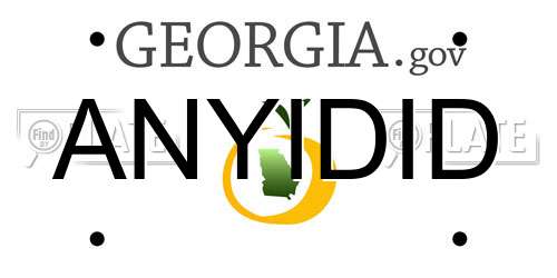 ANYIDID Georgia License Plate