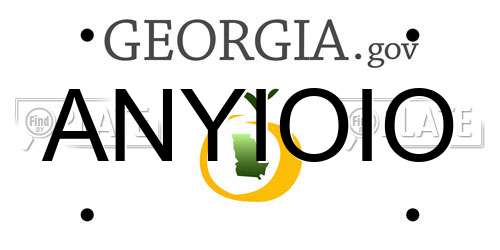 ANYIOIO Georgia License Plate