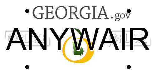 ANYWAIR Georgia License Plate