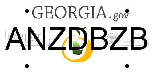 ANZDBZB Georgia License Plate
