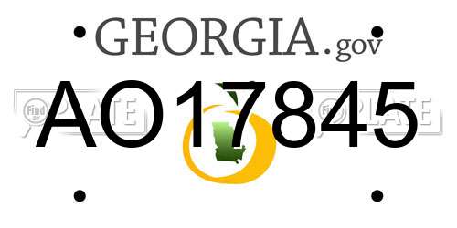 AO17845 Georgia License Plate