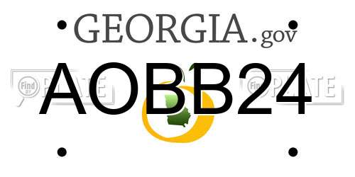 AOBB24 Georgia License Plate