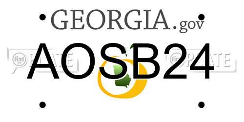 AOSB24 Georgia License Plate