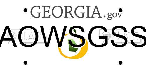 AOWSGSS Georgia License Plate