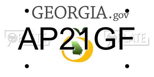 AP21GF Georgia License Plate