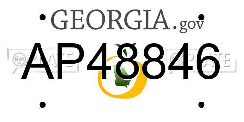 AP48846 Georgia License Plate