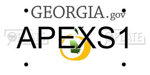 APEXS1 Georgia License Plate