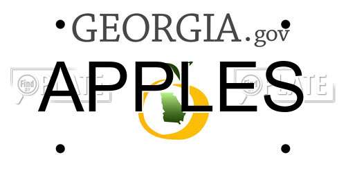APPLES Georgia License Plate