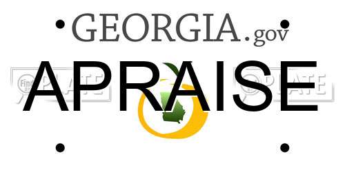 APRAISE Georgia License Plate