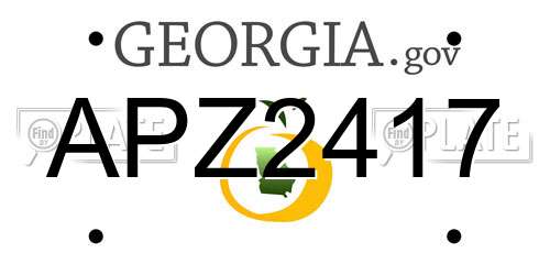 APZ2417 Georgia License Plate