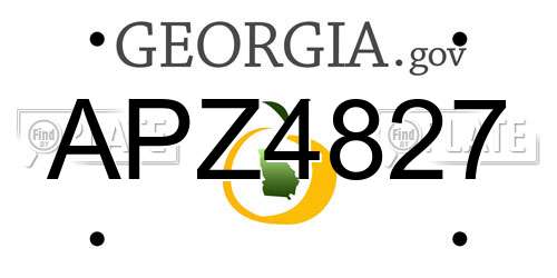 APZ4827 Georgia License Plate