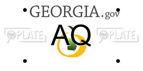 AQ Georgia License Plate
