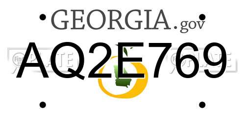 AQ2E769 Georgia License Plate