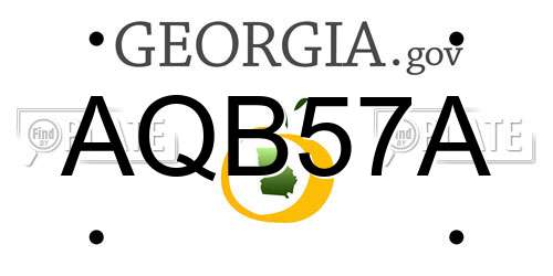 AQB57A Georgia License Plate