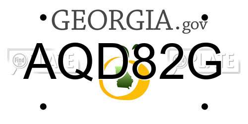 AQD82G Georgia License Plate