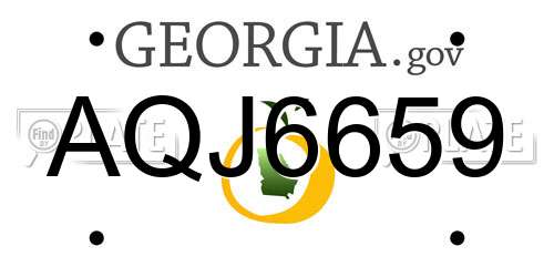 AQJ6659 Georgia License Plate
