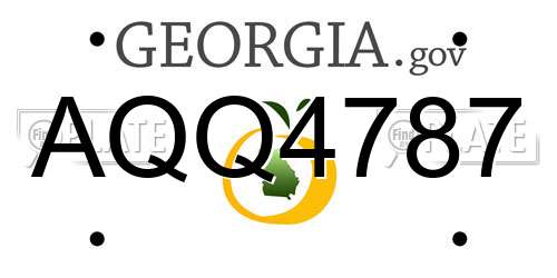 AQQ4787 Georgia License Plate