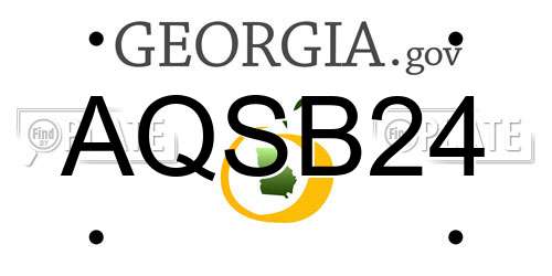 AQSB24 Georgia License Plate