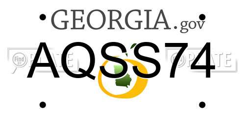 AQSS74 Georgia License Plate
