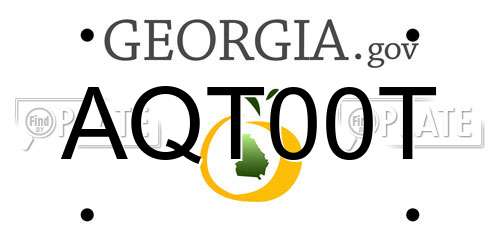 AQT00T Georgia License Plate