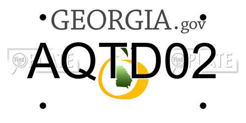 AQTD02 Georgia License Plate