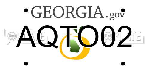AQTO02 Georgia License Plate