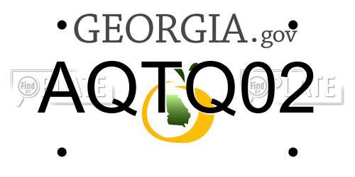 AQTQ02 Georgia License Plate