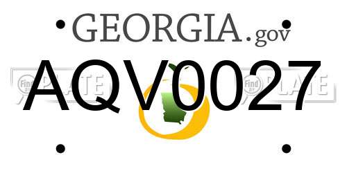 AQV0027 Georgia License Plate