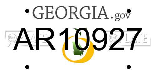 AR10927 Georgia License Plate