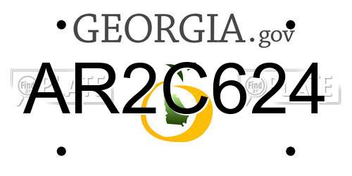 AR2C624 Georgia License Plate