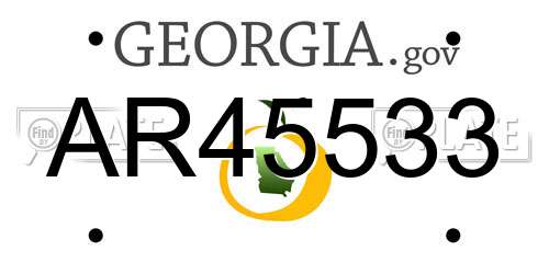 AR45533 Georgia License Plate