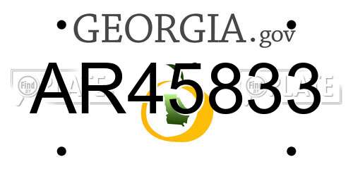 AR45833 Georgia License Plate