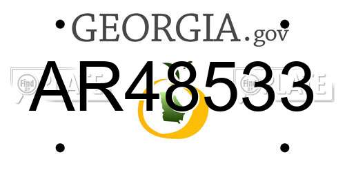 AR48533 Georgia License Plate