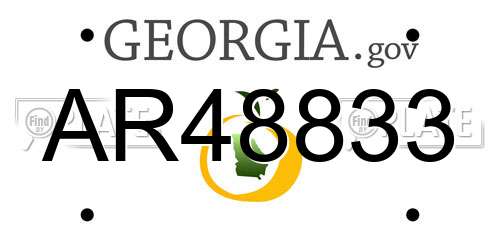 AR48833 Georgia License Plate