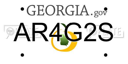 AR4G2S Georgia License Plate