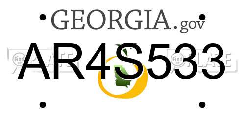 AR4S533 Georgia License Plate