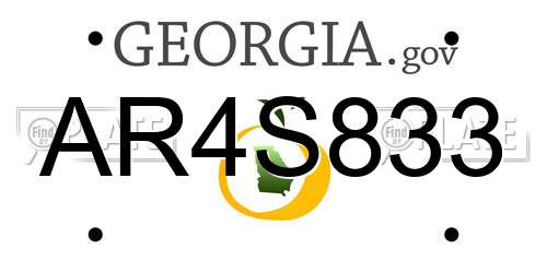 AR4S833 Georgia License Plate