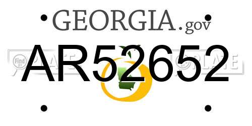 AR52652 Georgia License Plate